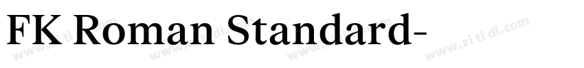 FK Roman Standard字体转换